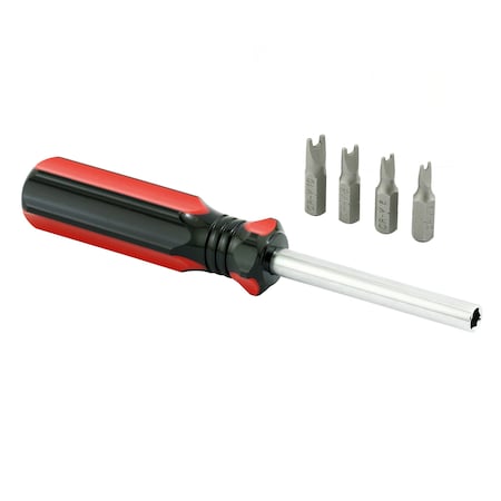 Prime-Line One Way Screw Remover and Driver Multi-Bit Tool for, N4, N6, N8 and, N10 One-way Screws (1 Set) 650-7905